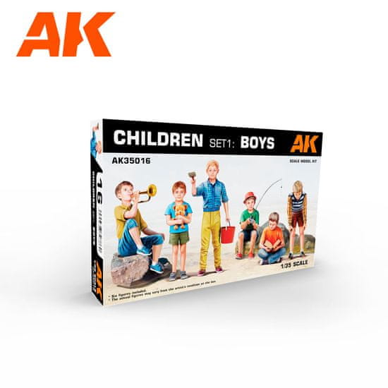 AK-Interactive maketa-miniatura SET OTROK 1: Dečki • maketa-miniatura 1:35 figure • Level 3