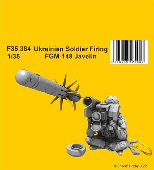 Special Hobby maketa-miniatura Ukrainian Soldier Firing FGM-148 Javelin • maketa-miniatura 1:35 figure • Level 4