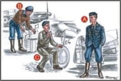 Special Hobby maketa-miniatura French Mechanics (2 fig.) And Pilot WW II • maketa-miniatura 1:72 figure • Level 4