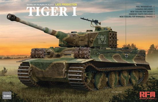 RFM maketa-miniatura Sd.Kfz.181 Pz.Kpfw.VI Ausf.E Tiger I • maketa-miniatura 1:35 tanki in oklepniki • Level 5