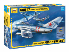 Zvezda maketa-miniatura Sovjetski lovec Mig-17 "Fresco" • maketa-miniatura 1:72 novodobna letala • Level 3