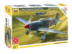Zvezda maketa-miniatura Yakovlev Yak-9D (Snap Fit. Lepilo ni potrebno) • maketa-miniatura 1:72 starodobna letala • Level 2