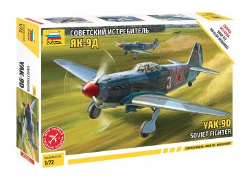 Zvezda maketa-miniatura Yakovlev Yak-9D (Snap Fit. Lepilo ni potrebno) • maketa-miniatura 1:72 starodobna letala • Level 2