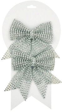 Božična srebrna skleda s kamenčki 2 kosa, 12 cm