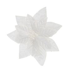 Rayher.	 Žametni cvet božične zvezde, 16CM, bel