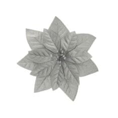 Rayher.	 Žametni cvet božične zvezde, 16cm,srebrn