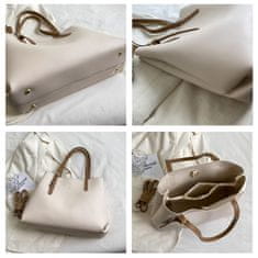 Dollcini Ženska torbica, Elegantna ženska torba, Torba iz PU usnja, Casual, Torba, Za ženske/Potovanja/Delo/Vsak dan, bela mešanica