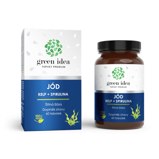 Green Idea Jod - kelp+spirulina - kapsule 60 kosov