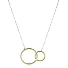MOISS Elegantna dvobarvna ogrlica Circles N0000289