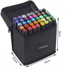 Kruzzel XL 40 delni set obojestranskih markerjev in flomastrov