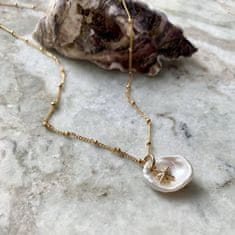 Decadorn Čudovita pozlačena ogrlica z biserom in morsko zvezdo