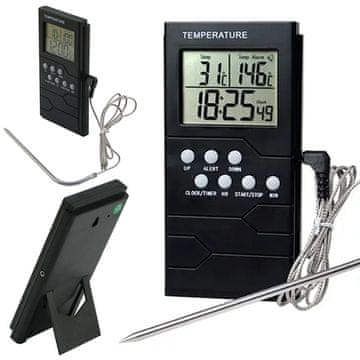 Verkgroup LCD kuhinjski termometer s sondo 95cm do 300°C za meso