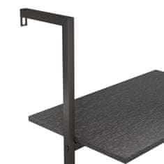 Vidaxl 3-nadstropni prislonski regal črn 64x35x120,5 cm