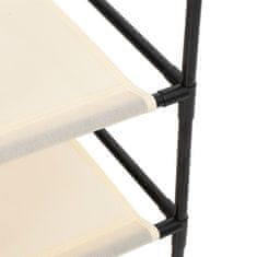 Vidaxl Omara s 4 košarami iz blaga krem 63x30x71 cm jeklo