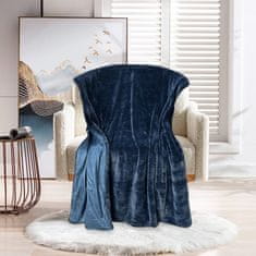 Svilanit dekorativna odeja Sofia, 200x200 cm, modra