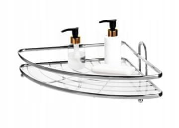 shumee Blanca kotna kopalniška tuš polica krom