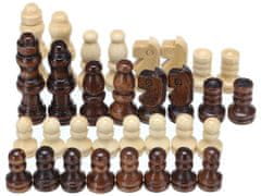 Verkgroup 3v1 lesena šahovnica backgammon in dama 30×30cm lesene figure