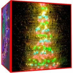 Malatec Novoletne lučke angelski lasje 200 LED RGB za božično drevo