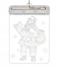 Malatec Gravirano 3D pleksi steklo LED toplo bela 17cm Božiček