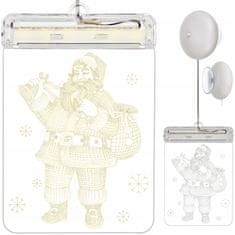 Malatec Gravirano 3D pleksi steklo LED toplo bela 17cm Božiček