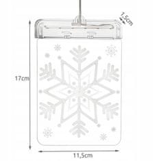 Malatec Gravirano 3D pleksi steklo LED toplo bela 17cm snežinka