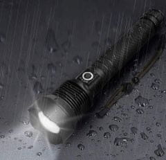Malatec Alu. polnilna vodoodporna LED P70 ročna svetilka USB 13600mAh 4500lm
