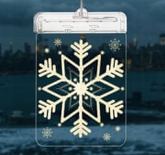 Malatec Gravirano 3D pleksi steklo LED toplo bela 17cm snežinka