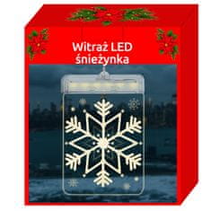 Malatec Gravirano 3D pleksi steklo LED toplo bela 17cm snežinka