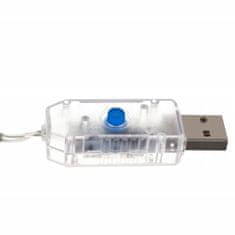 Malatec Novoletne lučke svetlobna zavesa 136 LED hladno bele 8 funkcij USB zvezde