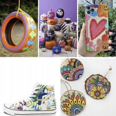 Kruzzel Set 12 hitrosušečih akrilnih markerjev za vse površine