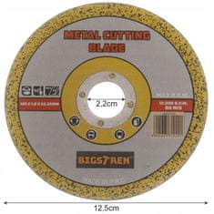 BIGSTREN Set 50x 1mm plošča za rezanje kovine 125mm 12.200vrt/min