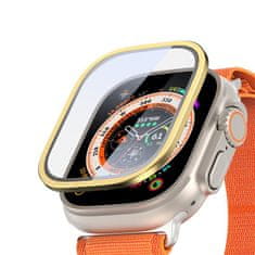 slomart dux ducis flas kaljeno steklo z aluminijastim okvirjem za uro apple watch ultra 49 mm - zlato