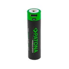 PATONA 18650 Li-lon 3300mAh PREMIUM 3,7V akumulatorska baterija s polnjenjem prek USB-C