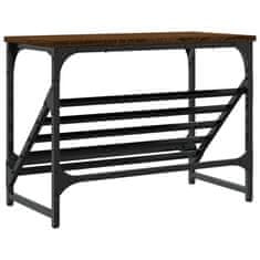 Vidaxl Regal za čevlje rjav hrast 60x30x45 cm inženirski les