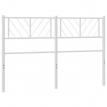 Vidaxl Kovinsko nadomestno vzglavje belo 135 cm
