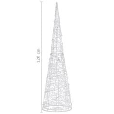 Vidaxl Akrilna okrasna LED piramida modra 120 cm