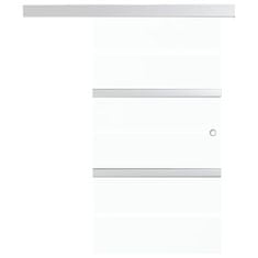 Vidaxl Drsna vrata ESG steklo in aluminij 102,5x205 cm srebrna
