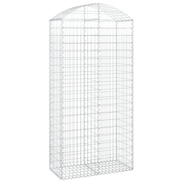 Vidaxl Obokana gabonska košara 100x50x200/220 cm pocinkano železo