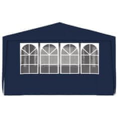 Vidaxl Profesionalen vrtni šotor s stranicami 4x6 m moder 90 g/m²