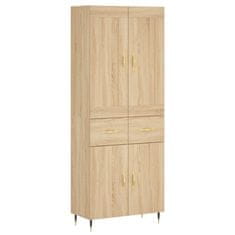 Vidaxl Visoka komoda sonoma hrast 69,5x34x180 cm inženirski les