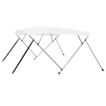 Vidaxl Bimini tenda s 4 loki bela 243x196x137 cm