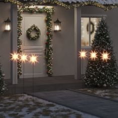 shumee Božične svetilke s konicami 3 kosi LED zložljive bele 35 cm