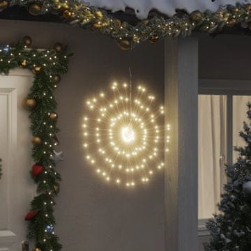 Vidaxl vidaXL Božični okraski, 140 LED lučk, 8 kosov, toplo bela, 17 cm