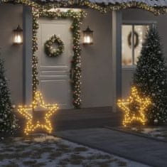 Greatstore Božična svetlobna dekoracija s konicami zvezda 115 LED 85 cm