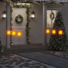 shumee Božične svetilke s konicami 3 kosi LED zložljive rumene 35 cm