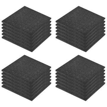 Vidaxl Varnostne talne plošče 24 kosov guma 50x50x3 cm črne