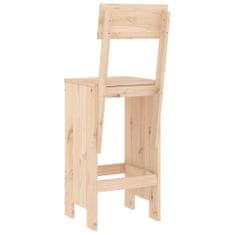 Vidaxl Barski stolček 2 kosa 40x48,5x115,5 cm trdna borovina
