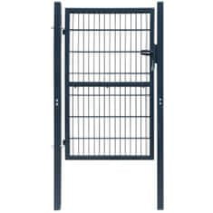 Vidaxl 2D ograjna vrata (enojna) antracitno siva 106x170 cm