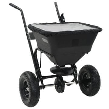 Vidaxl Ročni posipalec soli PVC in jeklo 106x73x76 cm 45 L