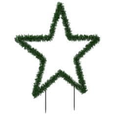Greatstore Božična svetlobna dekoracija s konicami zvezda 80 LED 60 cm